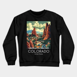 A Vintage Travel Illustration of the Garden of the Gods Park - Colorado - US Crewneck Sweatshirt